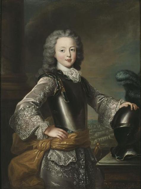 Francisco Esteban de Lorena, príncipe de Lorena, a los 7 años por Pierre Gobert, 1715.